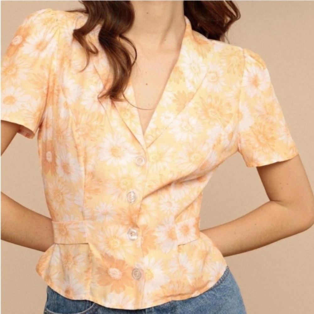 Rouje Doudi Top in Orange Tournesol, FR Size 34 (US 2)